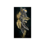 Black Golden Leaves Exotic Abstract Botanical Wall Art Fine Art Canvas Prints Pictures For Living Room Reception Foyer Art For Light Luxury Home Decor 2025