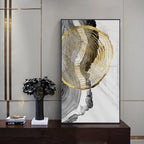 Black Gray Golden Abstract Tree Rings Wall Art Fine Art Canvas Prints Pictures For Living Room Dining Room Art For Contemporary Scandinavian Interiors 2025