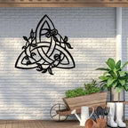 Black Metal Celtic Knot 3d Iron Crafted Wall Mounted Art Decoration For Living Room Dining Room Bedroom Creative Home Decor