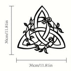 Black Metal Celtic Knot 3d Iron Crafted Wall Mounted Art Decoration For Living Room Dining Room Bedroom Creative Home Decor