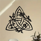 Black Metal Celtic Knot 3d Iron Crafted Wall Mounted Art Decoration For Living Room Dining Room Bedroom Creative Home Decor