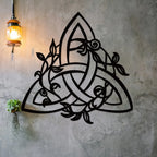 Black Metal Celtic Knot 3d Iron Crafted Wall Mounted Art Decoration For Living Room Dining Room Bedroom Creative Home Decor