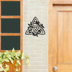 Black Metal Celtic Knot 3d Iron Crafted Wall Mounted Art Decoration For Living Room Dining Room Bedroom Creative Home Decor