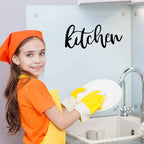 Black Metal Kitchen Signage 3d Iron Crafted Wall Decor Easy Install Modern Creative Stylish Typographic Wall Decor For Kitchen