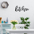 Black Metal Kitchen Signage 3d Iron Crafted Wall Decor Easy Install Modern Creative Stylish Typographic Wall Decor For Kitchen