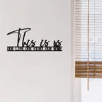 Black Metal Typographic Quote Wall Art 3d Iron Crafted This Is Us Wall Plaque For Living Room Dining Room Creative Nordic Wall Decor  