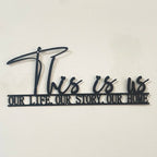 Black Metal Typographic Quote Wall Art 3d Iron Crafted This Is Us Wall Plaque For Living Room Dining Room Creative Nordic Wall Decor