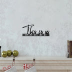 Black Metal Typographic Quote Wall Art 3d Iron Crafted This Is Us Wall Plaque For Living Room Dining Room Creative Nordic Wall Decor