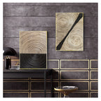 Black Natural Wood Grain Wall Art Fine Art Canvas Prints Modern Abstract Pictures For Apartment Living Room Dining Room Home Office Decor 2025 001