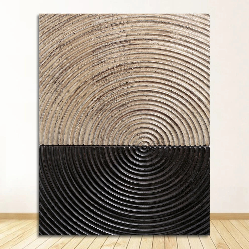 Black Natural Wood Grain Wall Art Fine Art Canvas Prints Modern Abstract Pictures For Apartment Living Room Dining Room Home Office Decor 2025 001