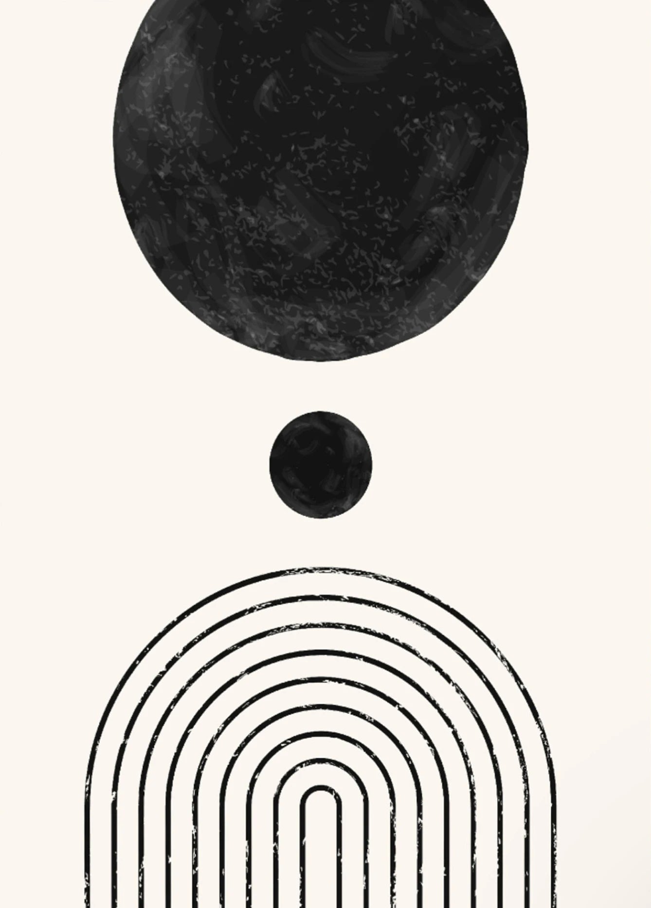 Black White Minimalist Geometric Curves Line Art Wall Art Fine Art Canvas Prints Pictures For Modern Apartment Living Room Home Office Decor