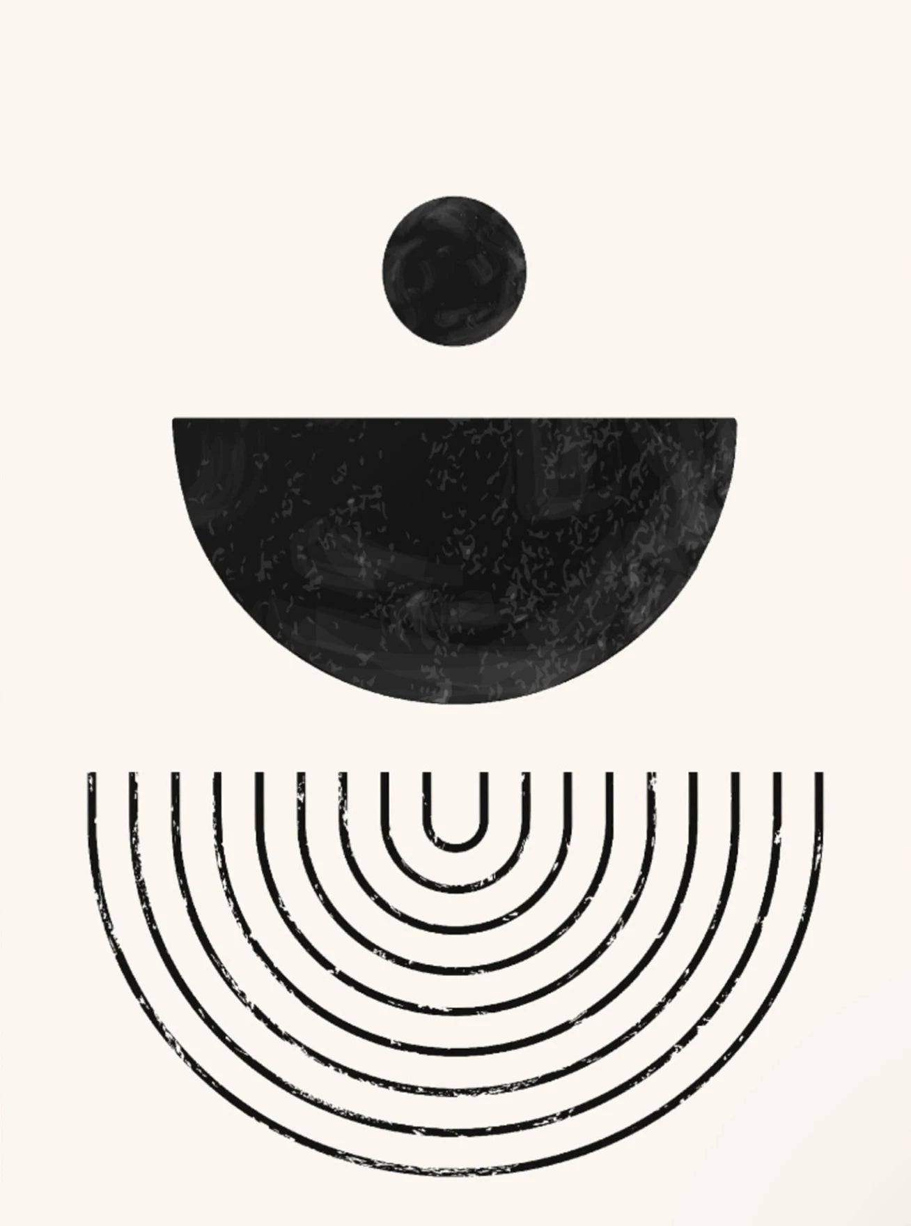 Black White Minimalist Geometric Curves Line Art Wall Art Fine Art Canvas Prints Pictures For Modern Apartment Living Room Home Office Decor