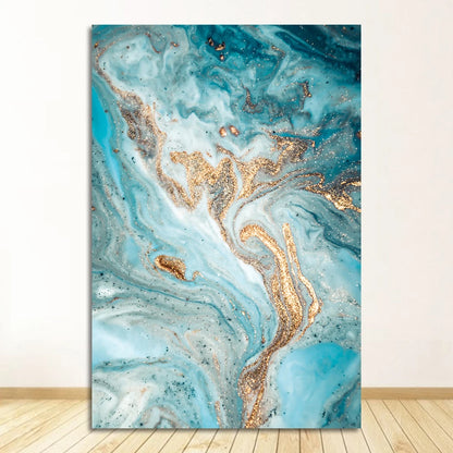 Blue Aqua Green Liquid Marble Print Wall Art Fine Art Canvas Prints Nordic Pictures For Living Room Bedroom Home Office Art Decor