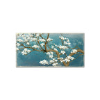 Blue Jade White Blossom Tree Wall Art Fine Art Canvas Prints Modern Botanical Floral Painting Picture For Living Room Bedroom Art Decor