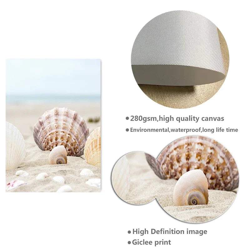 Blue Ocean Beach Scenes Tropical Getaway Travel Dreams Wall Art Fine Art Canvas Prints Posters Summer Gallery Wall Pictures For Living Room Decor