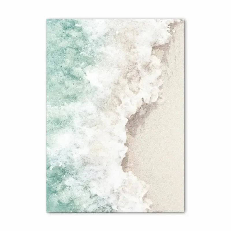 Blue Ocean Beach Scenes Tropical Getaway Travel Dreams Wall Art Fine Art Canvas Prints Posters Summer Gallery Wall Pictures For Living Room Decor