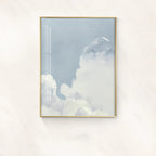 Blue Sky Clouds Abstract Wall Art Fine Art Canvas Prints Nordic Pictures For Living Room Bedroom Inspirational Home Art Decor (Unframed)