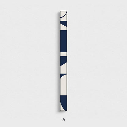 Creative Abstract Blue White Slim Format Wall Art Fine Art Canvas Prints Tall Narrow Wide Format Pictures For Living Room Foyer Stairway Wall Decor