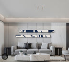 Creative Abstract Blue White Slim Format Wall Art Fine Art Canvas Prints Tall Narrow Wide Format Pictures For Living Room Foyer Stairway Wall Decor