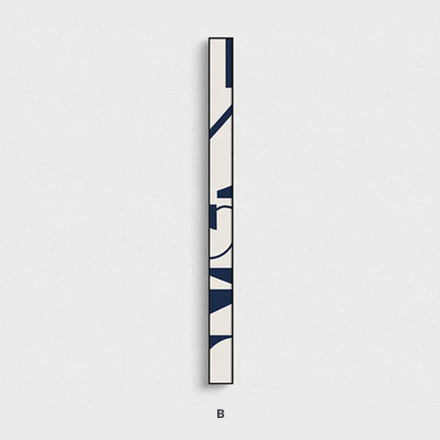 Creative Abstract Blue White Slim Format Wall Art Fine Art Canvas Prints Tall Narrow Wide Format Pictures For Living Room Foyer Stairway Wall Decor