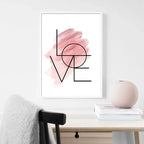 Blush Pink Love Feather Wall Art Fine Art Canvas Prints Minimalist Fashion Pictures For Living Room Girl's Bedroom Fashion Art Decor