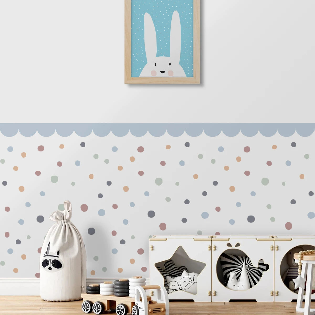 Boho Curved Border & Hearts Wall Decals – Peel & Stick Wall Decor for Nursery, Kids’ Room & Bedroom Decor