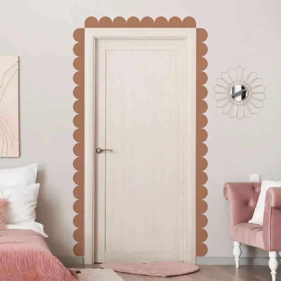 Boho Curved Border & Hearts Wall Decals – Peel & Stick Wall Decor for Nursery, Kids’ Room & Bedroom Decor