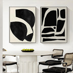 Bold Abstract Minimalist Black White Wall Art Fine Art Canvas Prints Pictures For Living Room Dining Room Bedroom Art For Modern Living