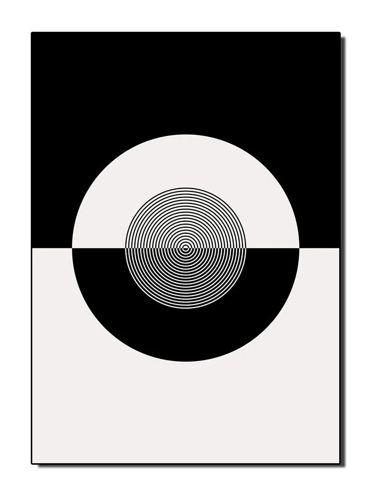 Bold Black White Geometric Abstract Wall Art Fine Art Canvas Prints Pictures For Modern Apartment Living Room Foyer Art For Contemporary Interiors