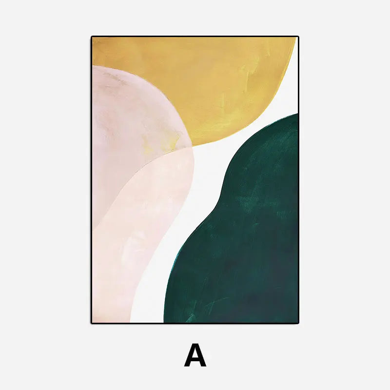 Bold Colorful Nordic Abstract Wall Art Fine Art Canvas Prints Pictures For Modern Apartment Living Room Bedroom Hotel Room Home Office Art Decor