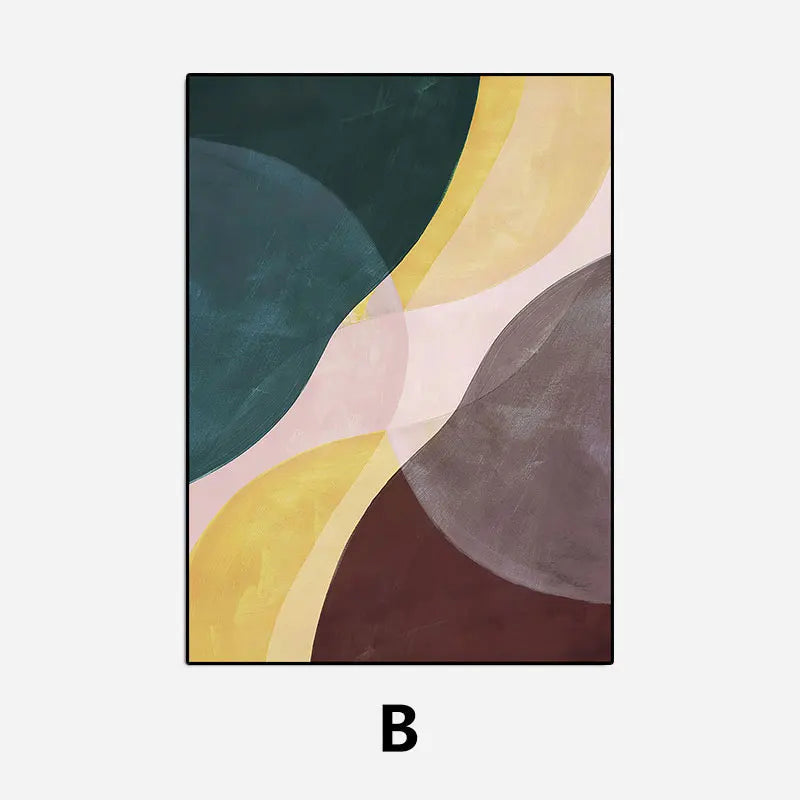 Bold Colorful Nordic Abstract Wall Art Fine Art Canvas Prints Pictures For Modern Apartment Living Room Bedroom Hotel Room Home Office Art Decor