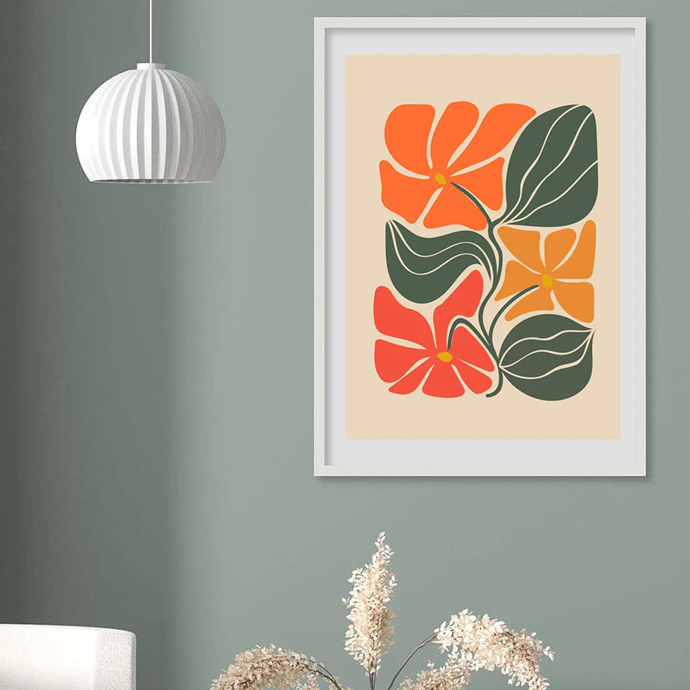 Bright Colorful Botanical Abstract Wall Art Fine Art Canvas Prints Vibrant Color Pictures For Modern Home Living Room Bedroom Art Decor 2025