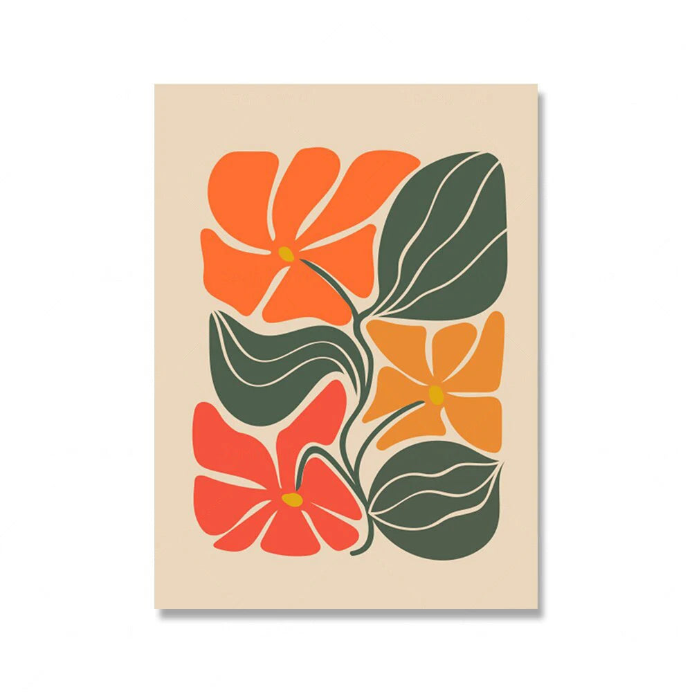 Bright Colorful Botanical Abstract Wall Art Fine Art Canvas Prints Vibrant Color Pictures For Modern Home Living Room Bedroom Art Decor 2025