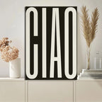 Ciao Poster Wall Art Fine Art Canvas Prints Simple Phrases Pictures For Living Room Bedroom Art Essential Inspirational Quotes For Modern Living