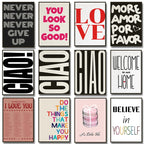 Ciao Poster Wall Art Fine Art Canvas Prints Simple Phrases Pictures For Living Room Bedroom Art Essential Inspirational Quotes For Modern Living 2025