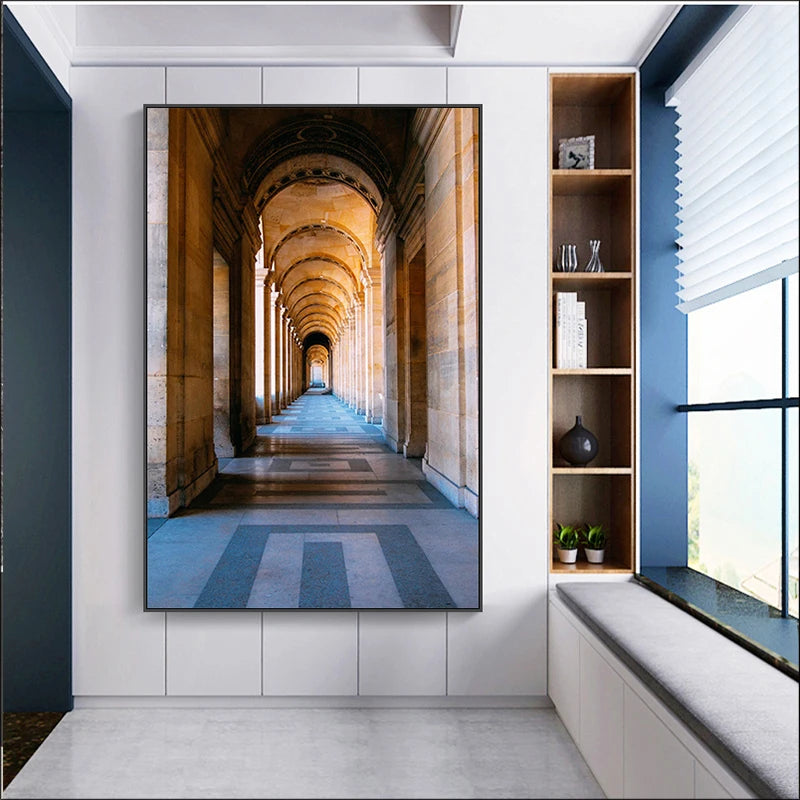 Classical Architectural Wall Art Posters Fine Art Canvas Prints Inspirational Atmospheric Pictures For Living Room Contemporary Foyer Art Decor