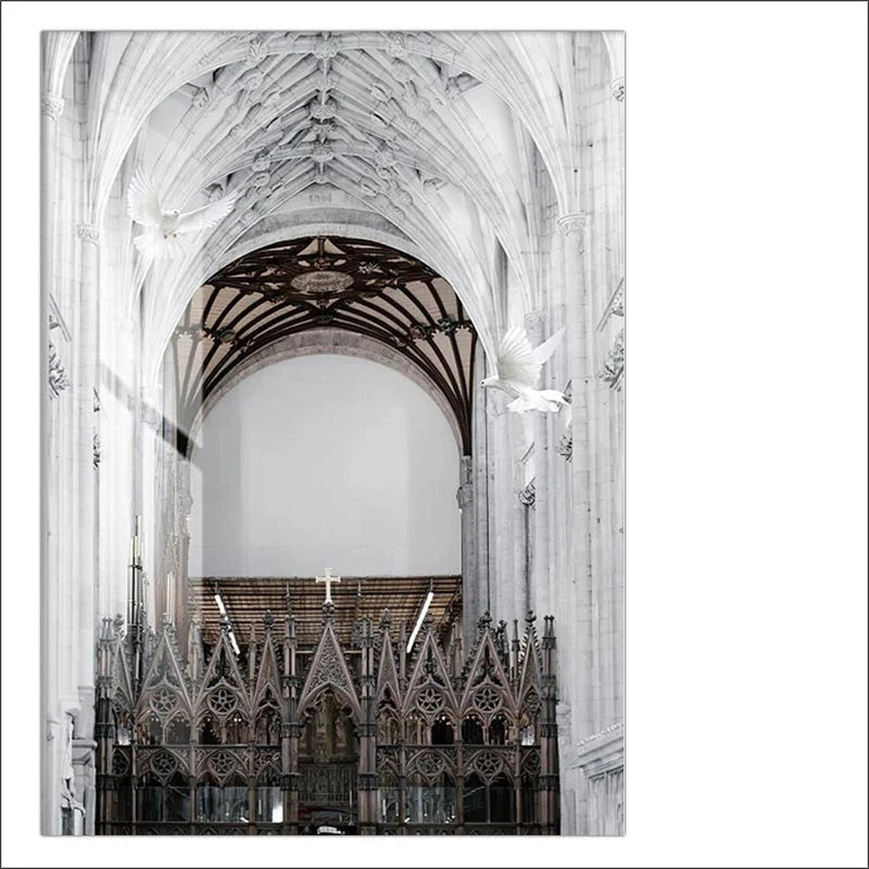 Classical Architectural Wall Art Posters Fine Art Canvas Prints Inspirational Atmospheric Pictures For Living Room Contemporary Foyer Art Decor