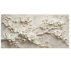 Decorative wall art with floral design on a beige background