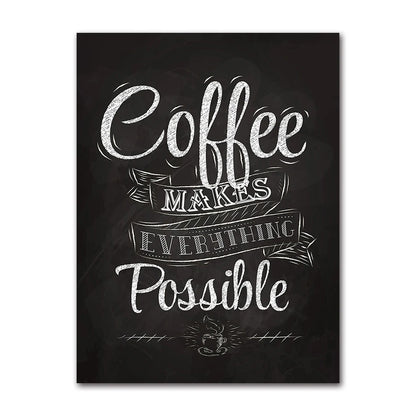 Coffee Connoisseur Wall Art Fine Art Canvas Prints Black White Coffee Menu Poster Pictures For Kitchen Diner Coffee Shop Cafe Art Decor 2025