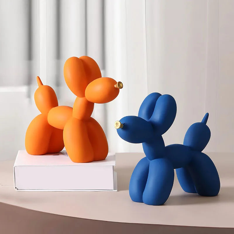 Colorful Balloon Dog Figurines Artistic Animal Statues for Living Room Coffee Table Cute Trendy Ornaments For Desktop Decoration