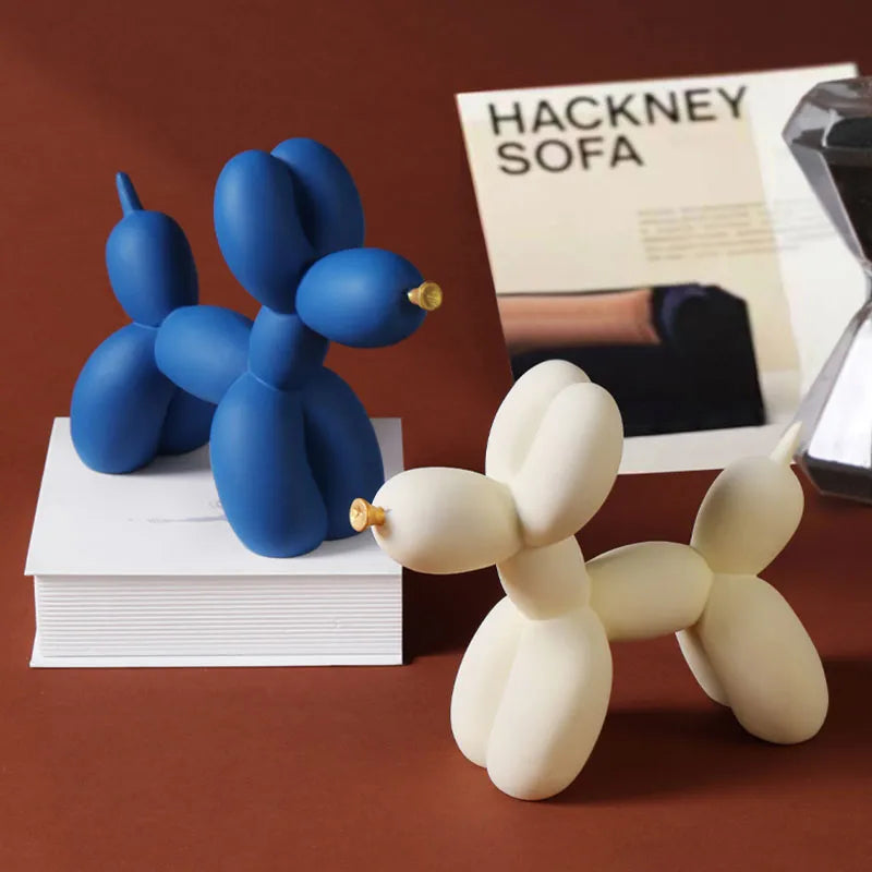 Colorful Balloon Dog Figurines Artistic Animal Statues for Living Room Coffee Table Cute Trendy Ornaments For Desktop Decoration