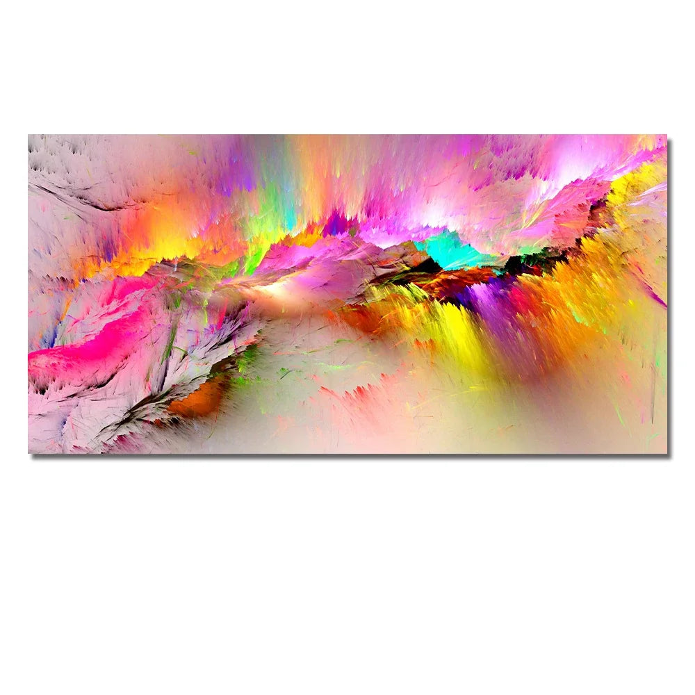 Colorful Abstract Alien Cloud Wall Art Fine Art Canvas Print Picture For Modern Apartment Bedroom Living Room Above-The-Sofa Wall Decor