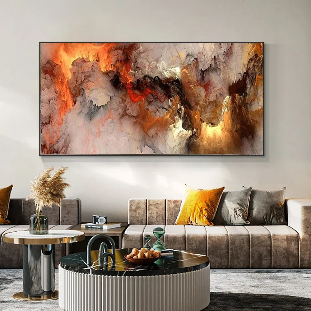 Colorful Abstract Alien Cloud Wall Art Fine Art Canvas Print Picture For Modern Apartment Bedroom Living Room Above-The-Sofa Wall Decor