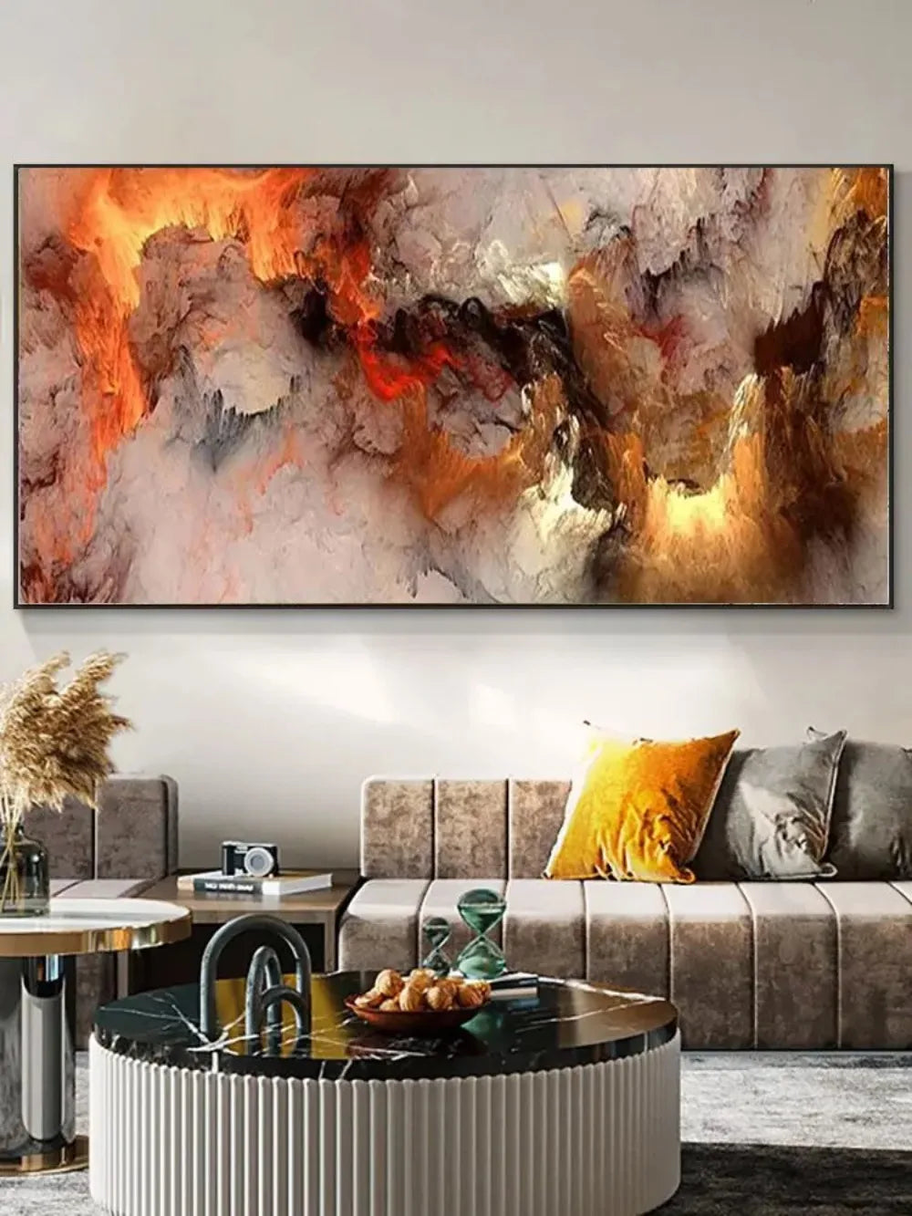 Colorful Abstract Alien Cloud Wall Art Fine Art Canvas Print Picture For Modern Apartment Bedroom Living Room Above-The-Sofa Wall Decor