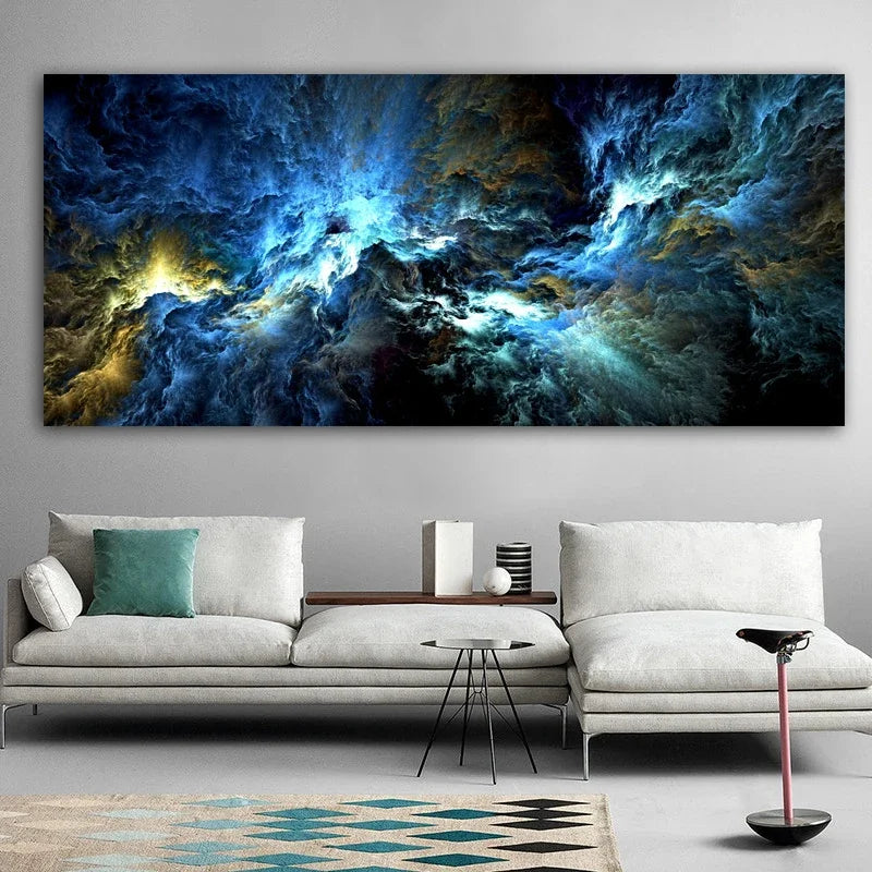 Colorful Abstract Alien Cloud Wall Art Fine Art Canvas Print Picture For Modern Apartment Bedroom Living Room Above-The-Sofa Wall Decor