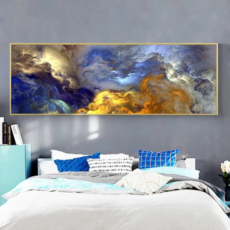 Colorful Abstract Alien Cloud Wall Art Fine Art Canvas Print Pictures For Living Room Above The Sofa Art For Modern Apartment Decor 2025