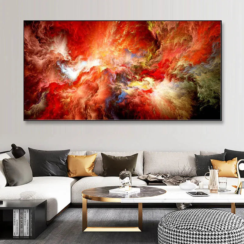 Colorful Abstract Alien Cloud Wall Art Fine Art Canvas Prints Living Room Pictures For Above The Sofa Bedroom Art For Above The Bed 2025 02