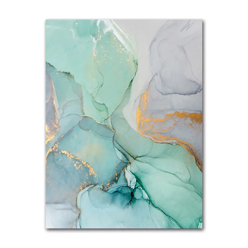 Colorful Abstract Liquid Marble Print Wall Art Fine Art Canvas Prints Pictures For Modern Apartment Living Room Chic Bedroom Art Decor