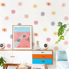 Colorful Daisy Flower Wall Stickers – Peel & Stick Vinyl Wall Decals for Kids’ Rooms, Nursery & Baby Girl Decor