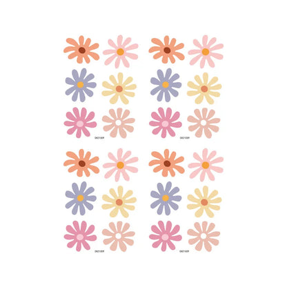 Colorful Daisy Flower Wall Stickers – Peel & Stick Vinyl Wall Decals for Kids’ Rooms, Nursery & Baby Girl Decor